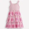 Tiered Embroidered Dress Formica Pink Stripe Tiered Embroidered Dress Formica Pink Stripe