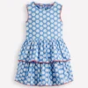 Tiered Jersey Sundress Blue Spot