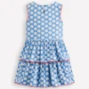 Tiered Jersey Sundress Blue Spot