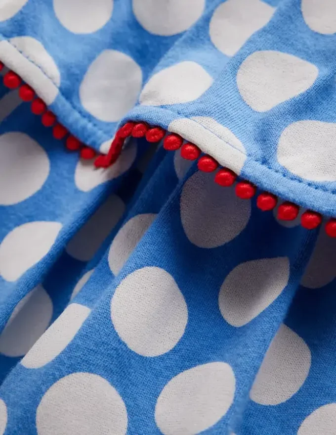 Tiered Jersey Sundress Blue Spot