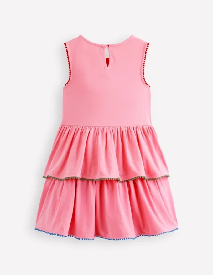 Tiered Jersey Sundress Bubblegum Pink