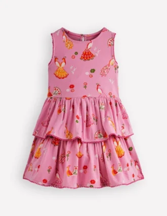 Tiered Jersey Sundress Peacock