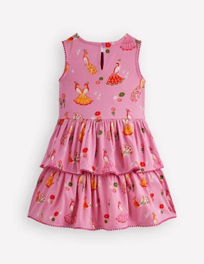 Tiered Jersey Sundress Peacock Tiered Jersey Sundress Peacock