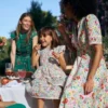 Tiered Lace Trim Dress Multi Spring Floral Tiered Lace Trim Dress Multi Spring Floral