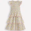 Tiered Lace Trim Dress Soft Ivory Rosa Tiered Lace Trim Dress Soft Ivory Rosa