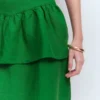 Tiered Linen Skirt Highland Green Tiered Linen Skirt Highland Green