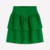 Tiered Linen Skirt Highland Green Tiered Linen Skirt Highland Green