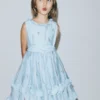 Tiered Ruffle Occasion Dress Misty Blue Tiered Ruffle Occasion Dress Misty Blue