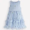 Tiered Ruffle Occasion Dress Misty Blue Tiered Ruffle Occasion Dress Misty Blue
