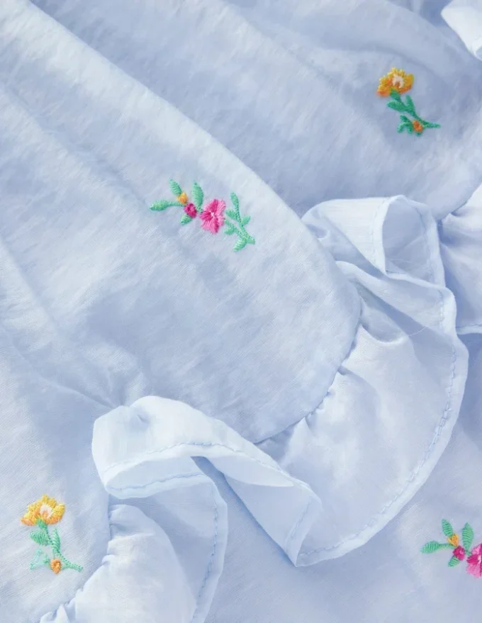 Tiered Ruffle Occasion Dress Misty Blue Tiered Ruffle Occasion Dress Misty Blue