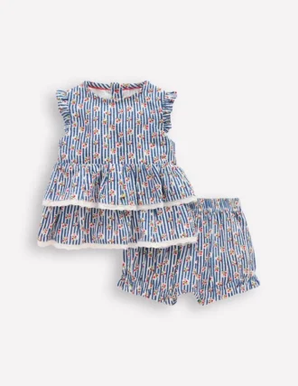 Tiered Ruffle Play Set Bluejay Cherry Stripe