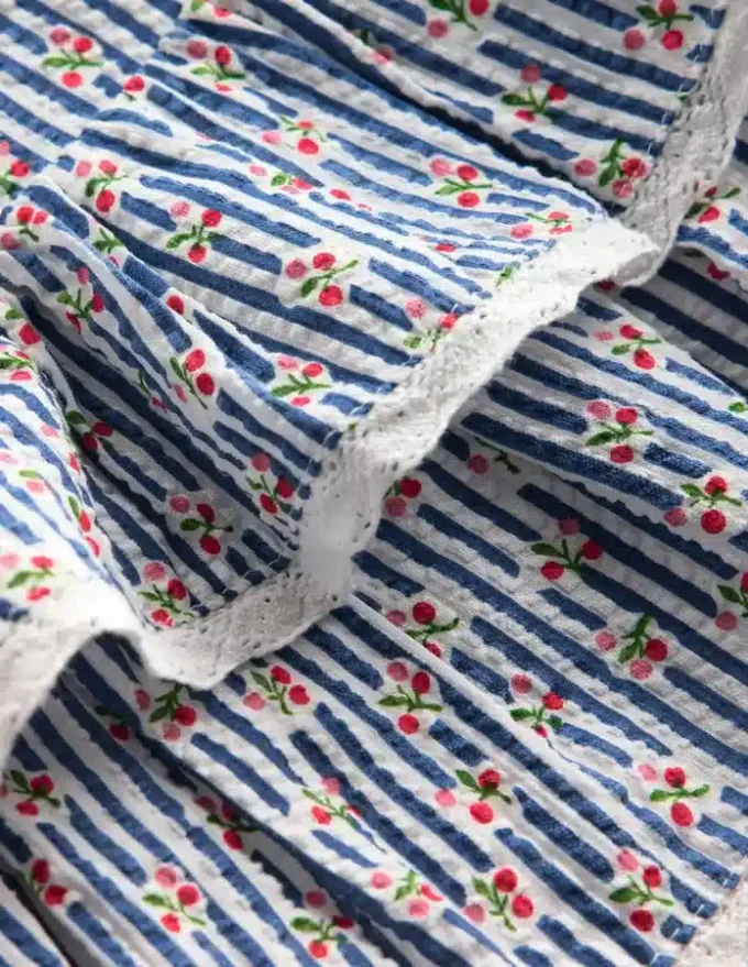 Tiered Ruffle Play Set Bluejay Cherry Stripe Tiered Ruffle Play Set Bluejay Cherry Stripe