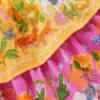 Tiered Ruffle Woven Dress Sunflower Yellow Jungle Animal