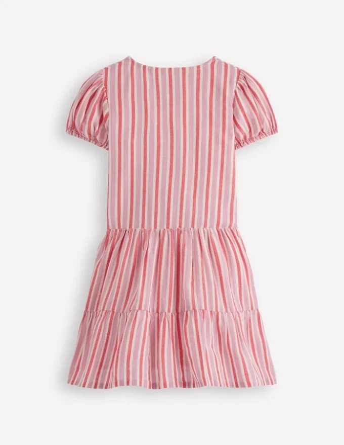 Tiered Shirt Dress Formica Pink Stripe Tiered Shirt Dress Formica Pink Stripe