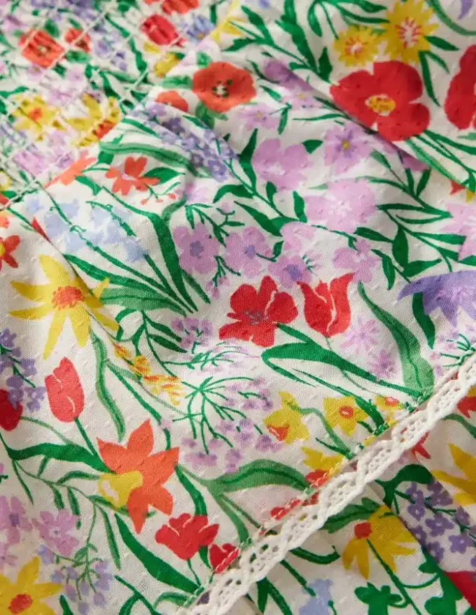 Tiered Woven Dress Multi Spring Floral Tiered Woven Dress Multi Spring Floral