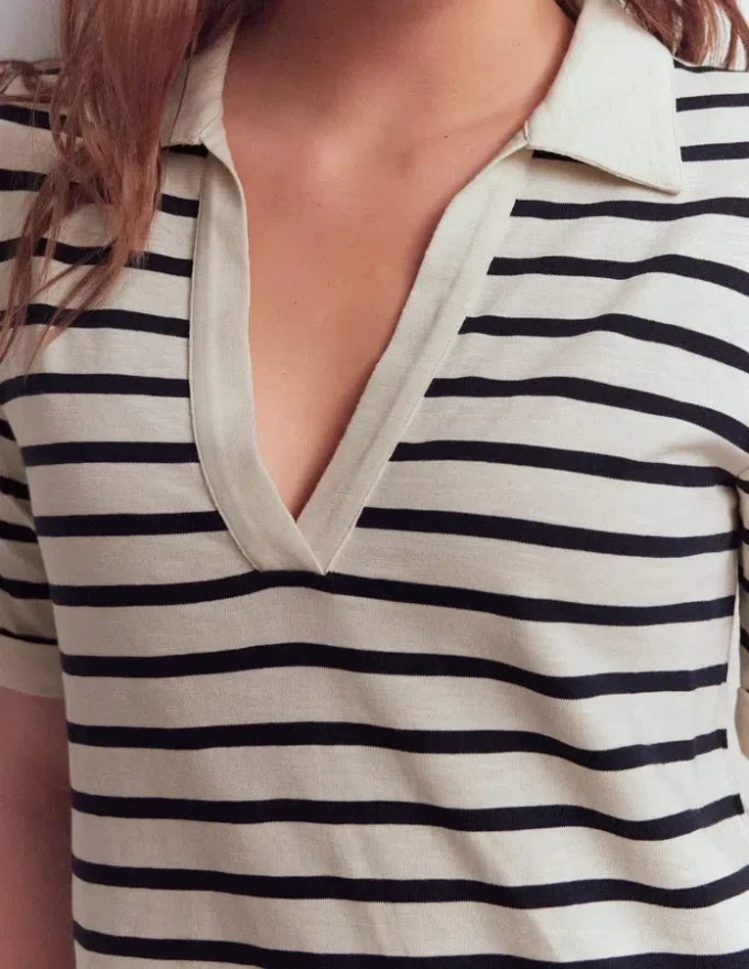 Tilda Jersey T-shirt Dress Navy and Ivory Stripe Tilda Jersey T-shirt Dress Navy and Ivory Stripe