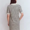 Tilda Jersey T-shirt Dress Navy and Ivory Stripe Tilda Jersey T-shirt Dress Navy and Ivory Stripe