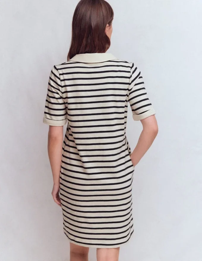 Tilda Jersey T-shirt Dress Navy and Ivory Stripe Tilda Jersey T-shirt Dress Navy and Ivory Stripe