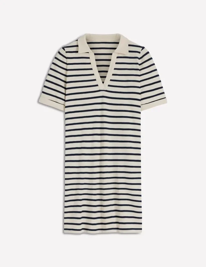 Tilda Jersey T-shirt Dress Navy and Ivory Stripe Tilda Jersey T-shirt Dress Navy and Ivory Stripe