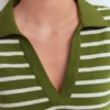 Tilda Jersey T-shirt Dress Olive and Ivory Stripe Tilda Jersey T-shirt Dress Olive and Ivory Stripe
