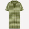 Tilda Jersey T-shirt Dress Olive and Ivory Stripe Tilda Jersey T-shirt Dress Olive and Ivory Stripe