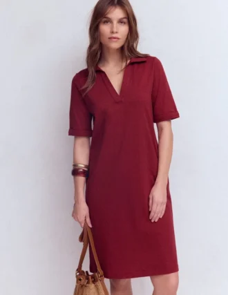 Tilda Jersey T-shirt Dress Rich Chestnut