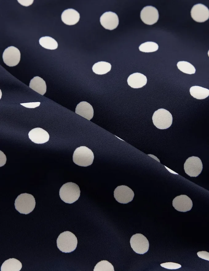 Tilos Tie Side Swimsuit French Navy, Painted Dot Tilos Tie Side Swimsuit French Navy, Painted Dot