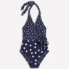Tilos Tie Side Swimsuit French Navy, Painted Dot Tilos Tie Side Swimsuit French Navy, Painted Dot