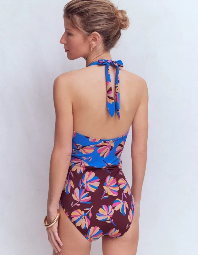Tilos Tie Side Swimsuit Multi, Daisy Cascade