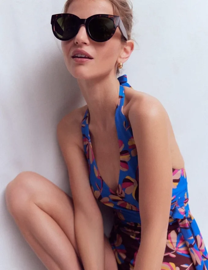 Tilos Tie Side Swimsuit Multi, Daisy Cascade