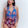 Tilos Tie Side Swimsuit Multi, Daisy Cascade