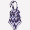 Tilos Tie Side Swimsuit Multi, Wave Stripe Tilos Tie Side Swimsuit Multi, Wave Stripe
