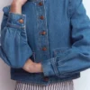 Topstitch Denim Jacket Mid Wash, Denim Topstitch Denim Jacket Mid Wash, Denim
