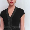 Topstitch Ponte Work Dress Black Topstitch Ponte Work Dress Black