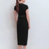 Topstitch Ponte Work Dress Black Topstitch Ponte Work Dress Black