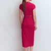 Topstitch Ponte Work Dress Pomegranate Topstitch Ponte Work Dress Pomegranate