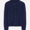 Topstitched Pocket Shirt Navy Topstitched Pocket Shirt Navy