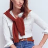 Topstitched Pocket Shirt White Topstitched Pocket Shirt White