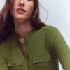 Topstitched Pocket Shirt Woodland Green Topstitched Pocket Shirt Woodland Green