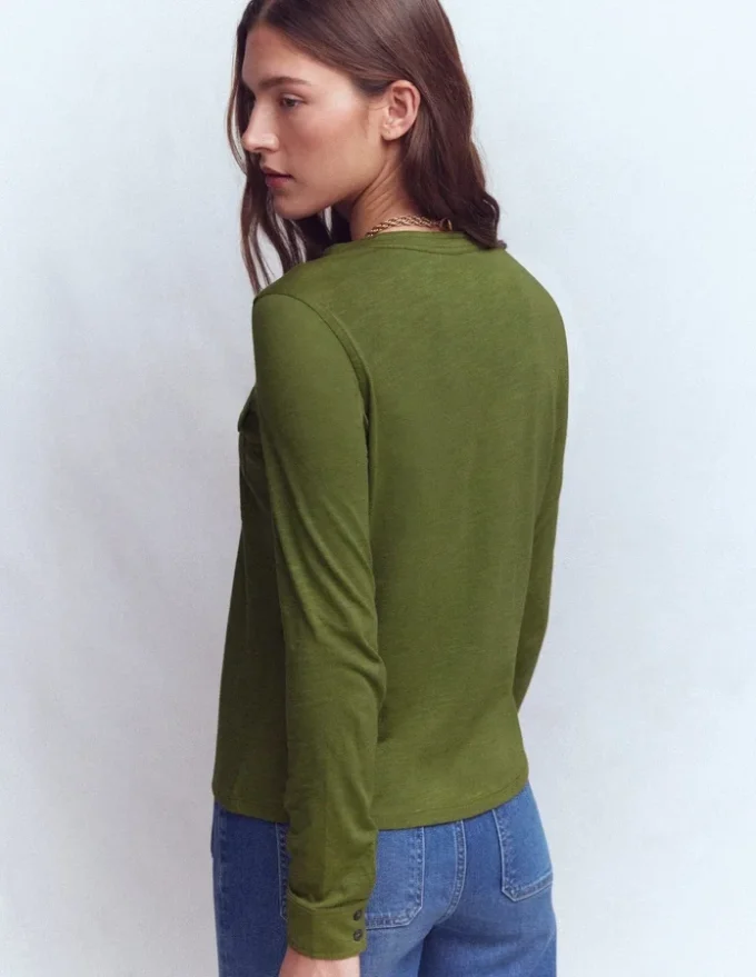Topstitched Pocket Shirt Woodland Green Topstitched Pocket Shirt Woodland Green