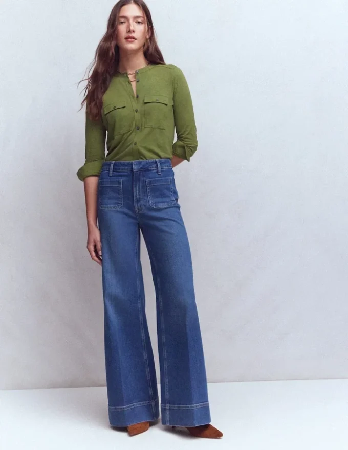 Topstitched Pocket Shirt Woodland Green Topstitched Pocket Shirt Woodland Green