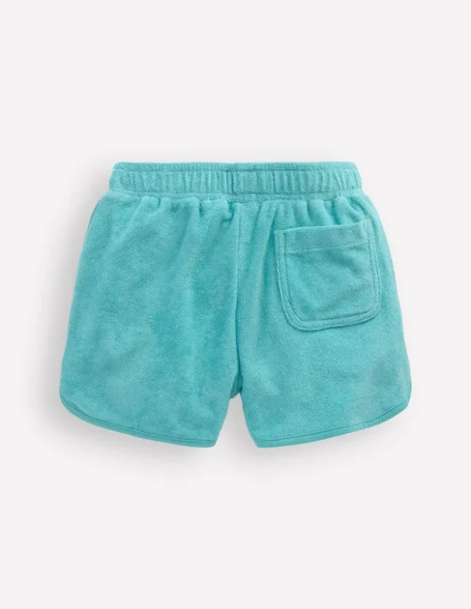 Towelling Embroidered Shorts Blue Embroidery Towelling Embroidered Shorts Blue Embroidery