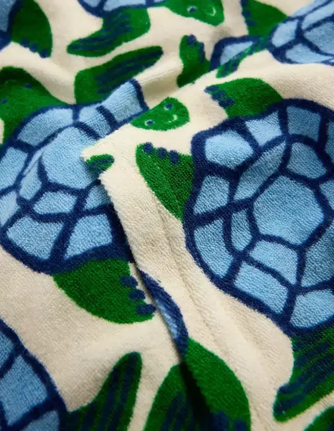 Towelling Pop-over Hoody Calico White Turtles Towelling Pop-over Hoody Calico White Turtles