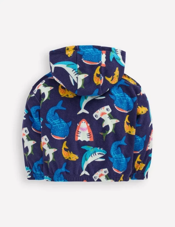 Towelling Pop-over Hoody College Navy Sharks Towelling Pop-over Hoody College Navy Sharks