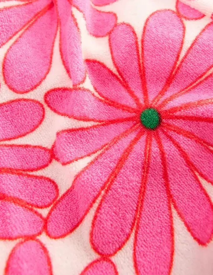 Towelling Ruffle Shorts Festival Pink Giant Daisy Towelling Ruffle Shorts Festival Pink Giant Daisy