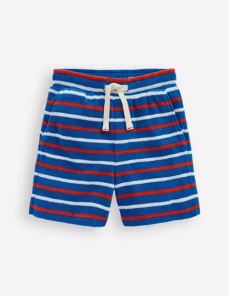 Towelling Shorts Blue Stripe
