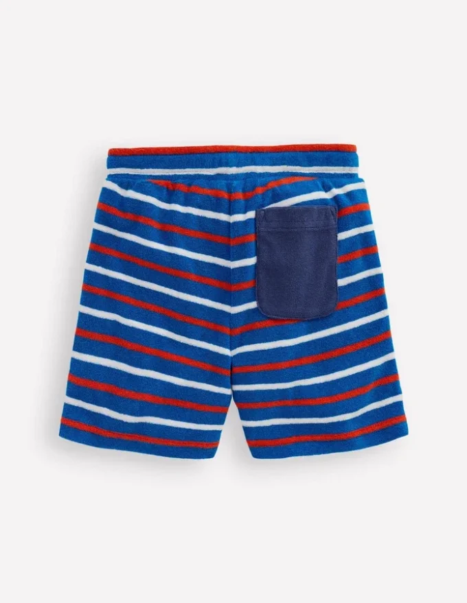 Towelling Shorts Blue Stripe Towelling Shorts Blue Stripe