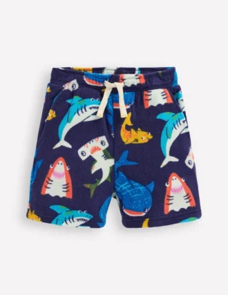 Towelling Shorts Navy Sharks