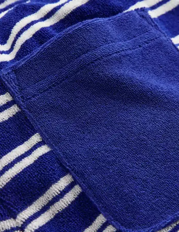 Towelling Shorts Sapphire Blue and Ivory Towelling Shorts Sapphire Blue and Ivory