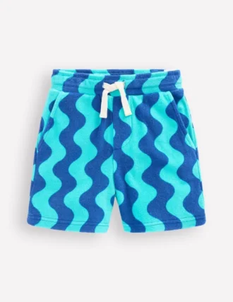 Towelling Shorts Sapphire Blue Wave